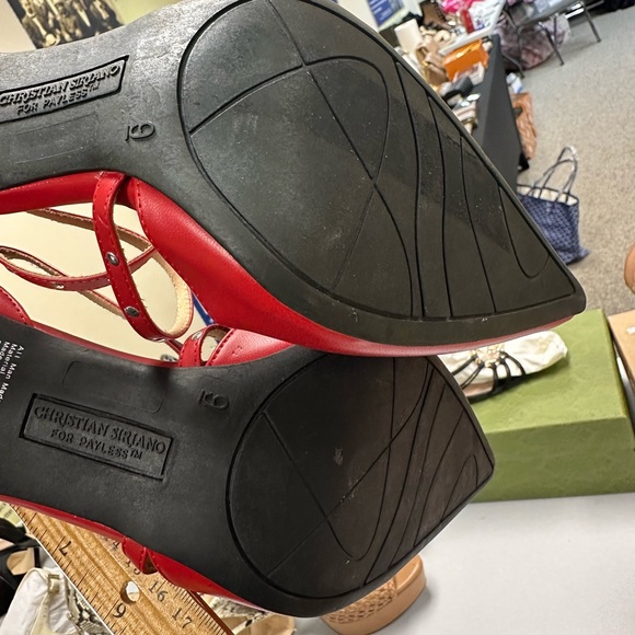 Red Leather heels - Picture 5 of 7